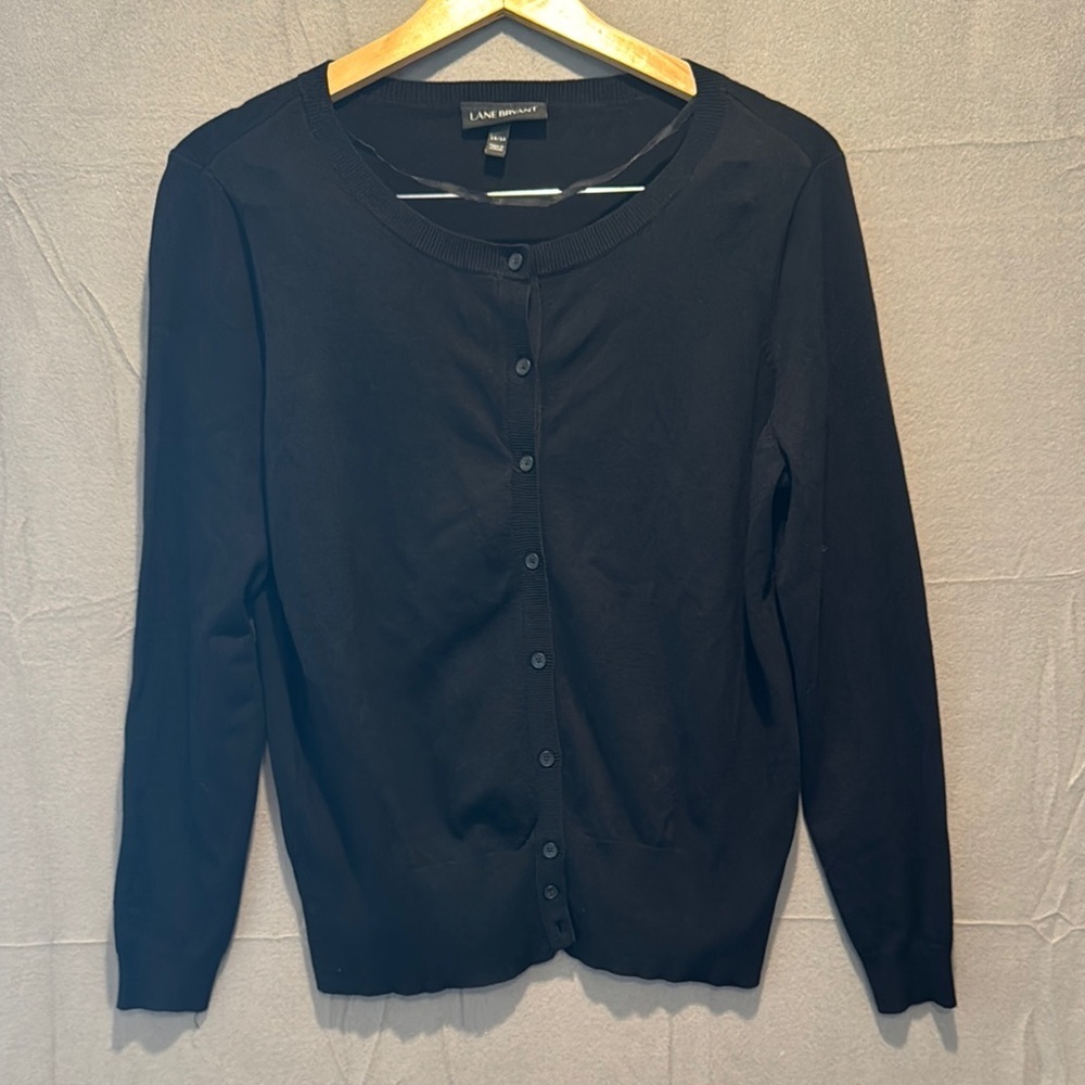 Lane Bryant Black Knit Sweater cardigan